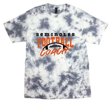 Seminoles football coach tee, a Grey Crystal Tie Dye Tee