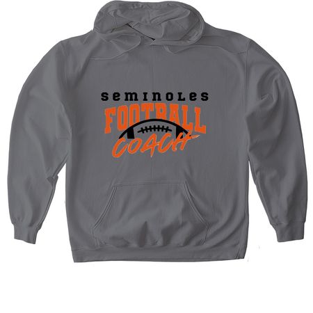 Seminoles football coach tee, a Charcoal Gildan Softstyle Pullover Hoodie