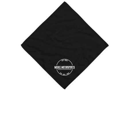 McGee Motorsports Dog Bandana, a Black Cotton Bandana