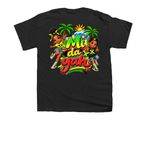 Mi da yah, a Black Youth Unisex Tee (back-view)