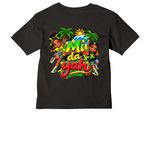 Mi da yah, a Black Youth Heavyweight Tee (back-view)