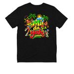 Mi da yah, a Deep Black Allmade Youth Eco Triblend Tee (back-view)