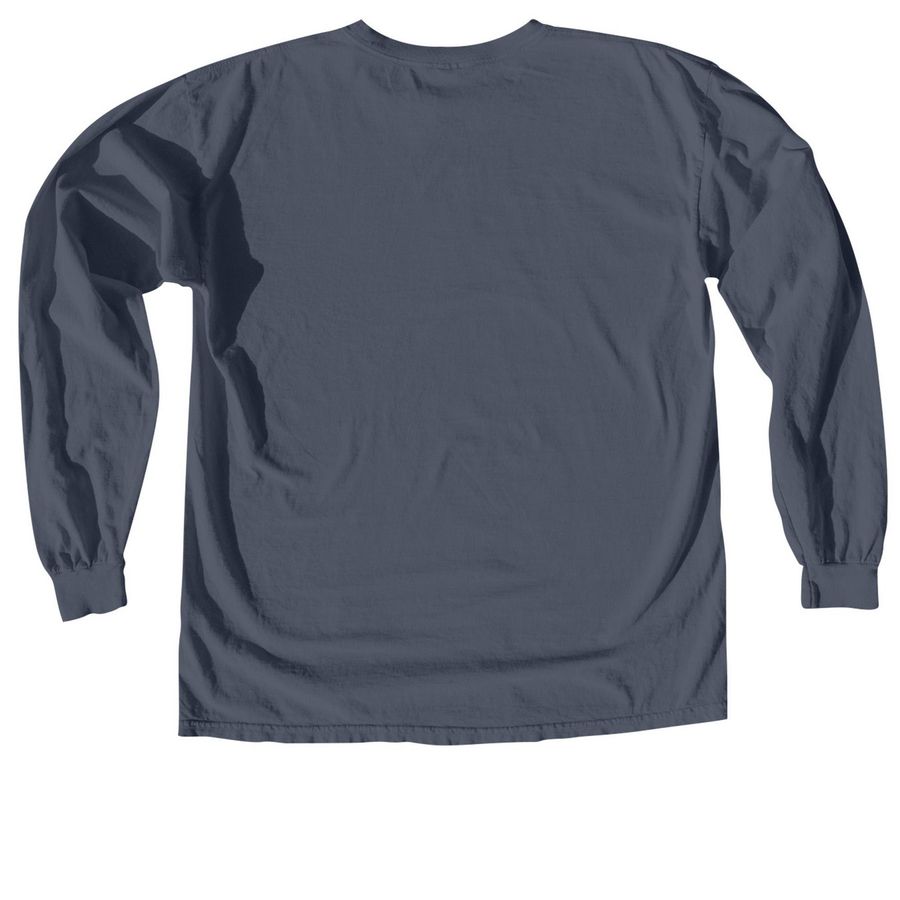 "Geaux Tigers" Art Fill Wear, a Denim Comfort Colors Long Sleeve Tee (back-view)