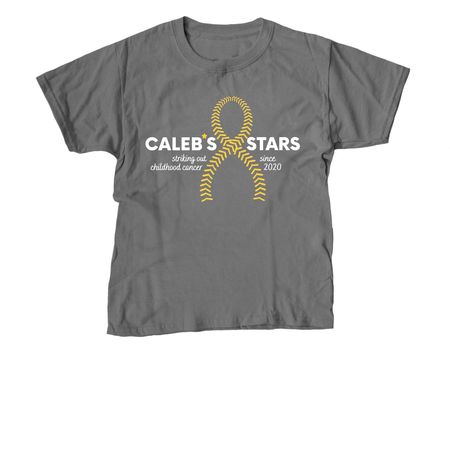 Caleb's Stars 2026 T-Shirts, a Charcoal Youth Unisex Tee