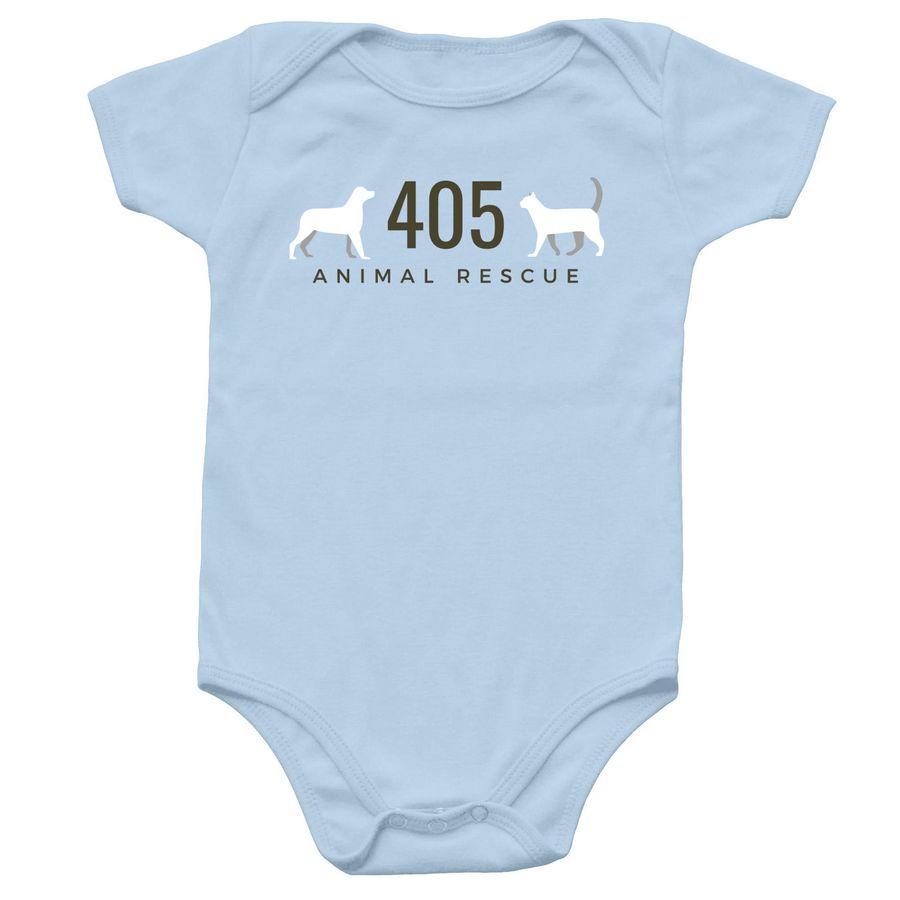 Littlest 405 AR Supporter, a Light Blue Infant Onesie