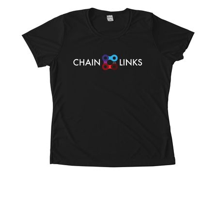 Chain Links Tech Tees, a Black Women's Performance Tee