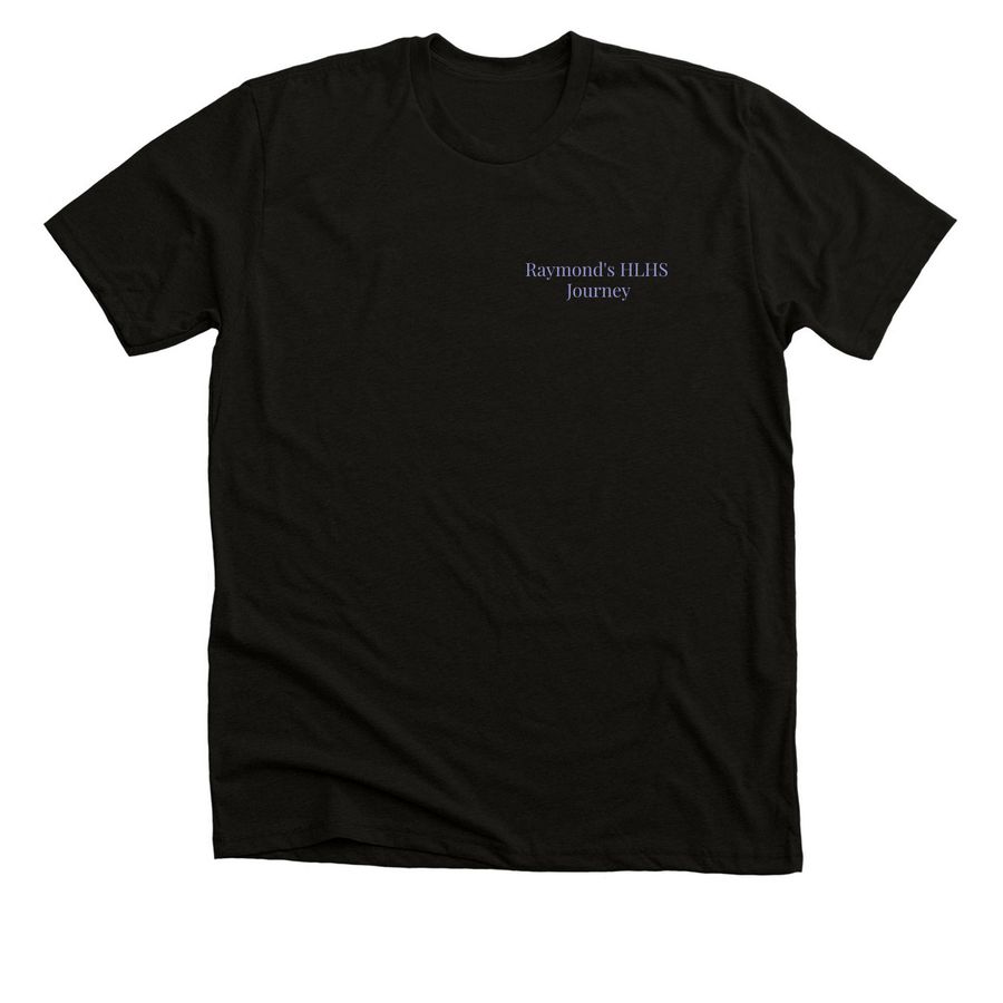 Raymond's HLHS Journey&nbsp;, a Black Heather Premium Unisex Tee