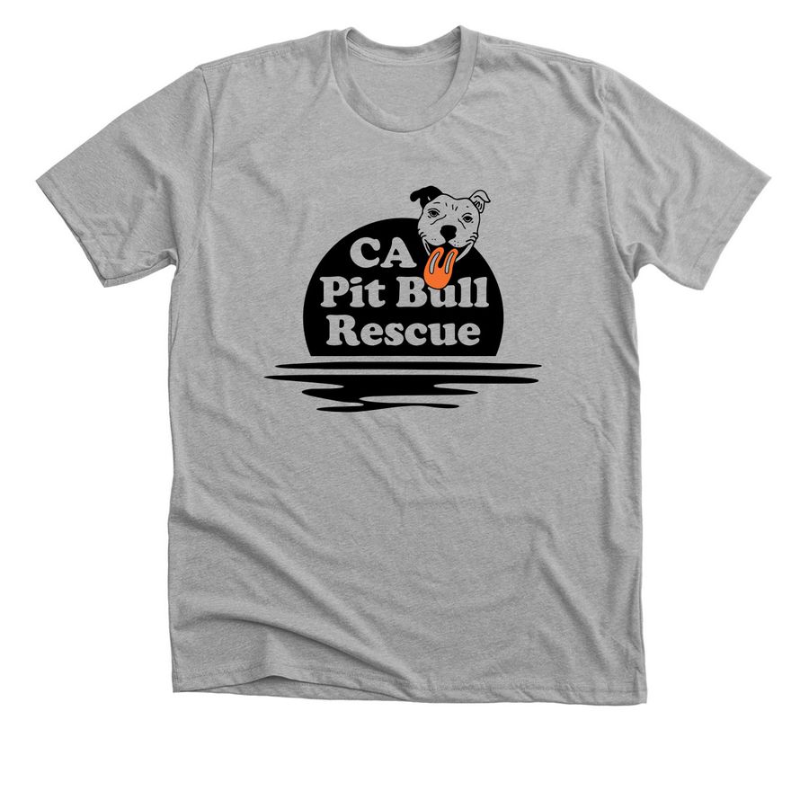CA Pit Bull - Sunset, a Athletic Heather Premium Unisex Tee