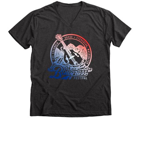 2026 Columbia Gorge Bluegrass&nbsp;, a Dark Grey Heather Premium V-Neck Tee