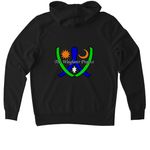 Do Not Try the Patience of Wizards..., a Deep Black Allmade Organic French Terry Pullover Hoodie (back-view)