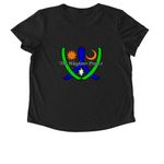 Do Not Try the Patience of Wizards..., a Space Black Allmade Eco Triblend Women?s Scoop Neck Tee (back-view)