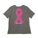 No one fights alone, a Asphalt Women?s Relaxed Cotton Tee (back-view)