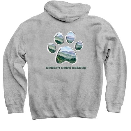 Mountain Paw Hoodies, a Sport Grey Pullover Hoodie (back-view)