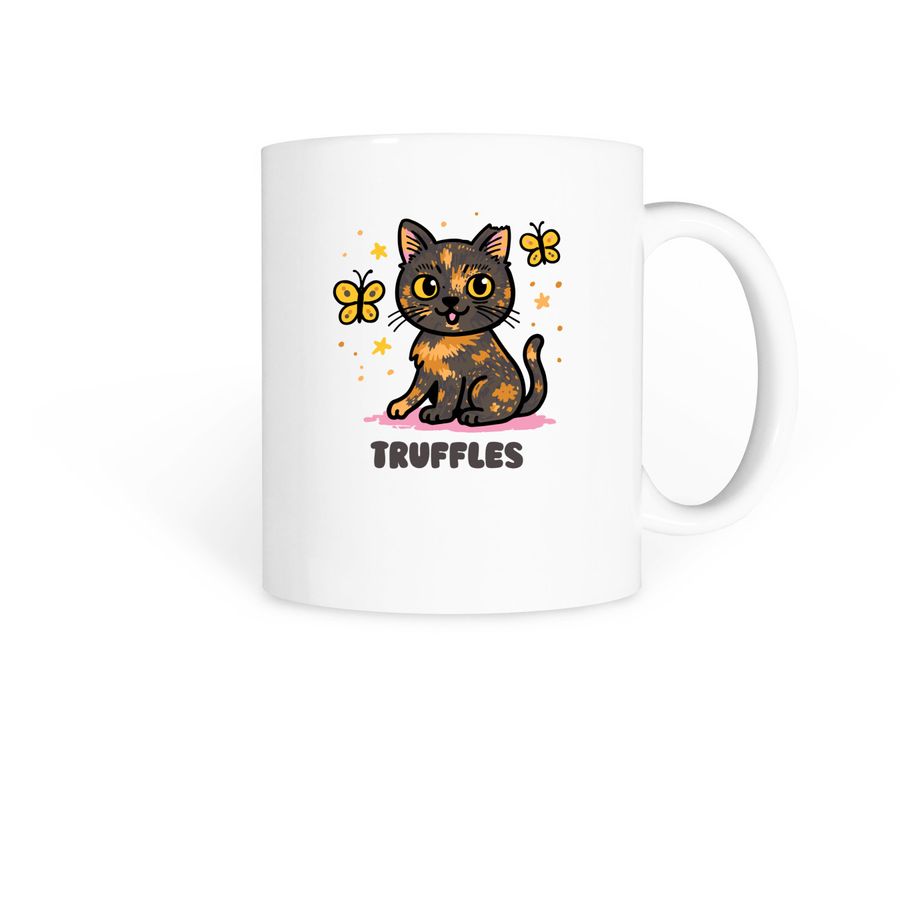 Mugs by @trufflesthetortie, a White Coffee Mug