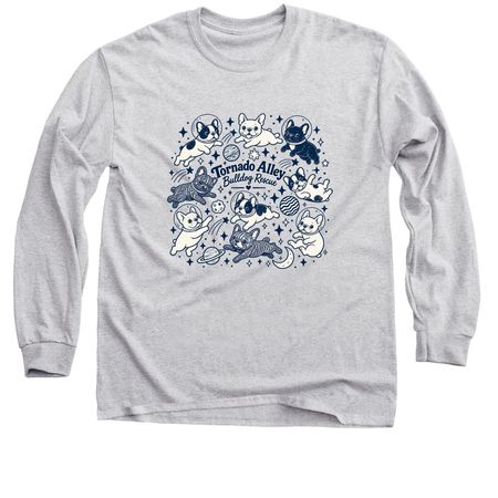 French Bulldogs in Space, a Sport Grey Classic Long Sleeve Tee