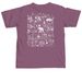 San Antonio Flora + Fauna, a Berry Comfort Colors Unisex Tee (back-view)