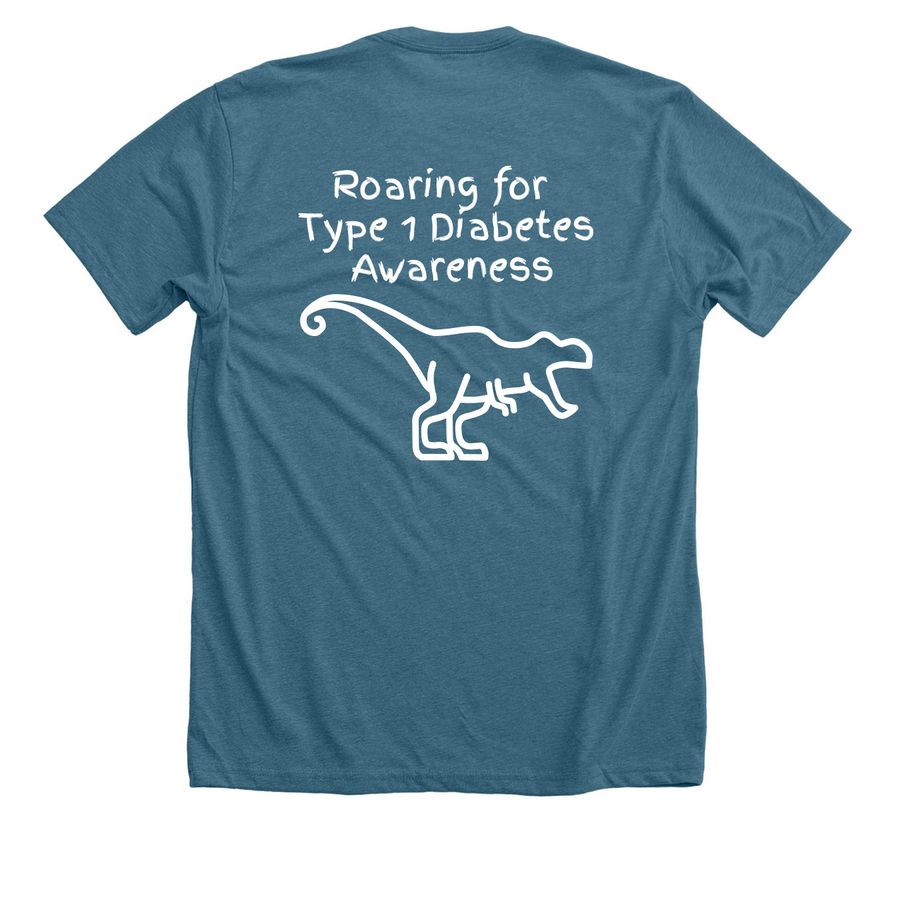 Team Wolk For A Cure, a Heather Deep Teal Premium Unisex Tee (back-view)