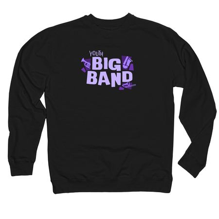 Youth Big Band - Sweatshirts, a Black Midweight Crewneck Sweatshirt