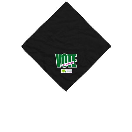 Vote Climate Bandana, a Black Cotton Bandana