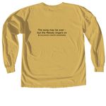 ?Mary?s Melodies? Gold T-Shirt, a Mustard Comfort Colors Long Sleeve Tee (back-view)