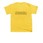 ?Mary?s Melodies? Gold T-Shirt, a Daisy Youth Unisex Tee (back-view)