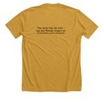 ?Mary?s Melodies? Gold T-Shirt, a Heather Mustard Premium Unisex Tee (back-view)