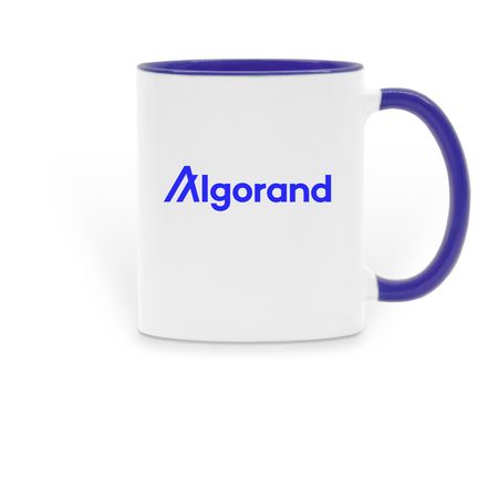 Logo coffee mug, a Dark Blue Two-Tone Ceramic Mug