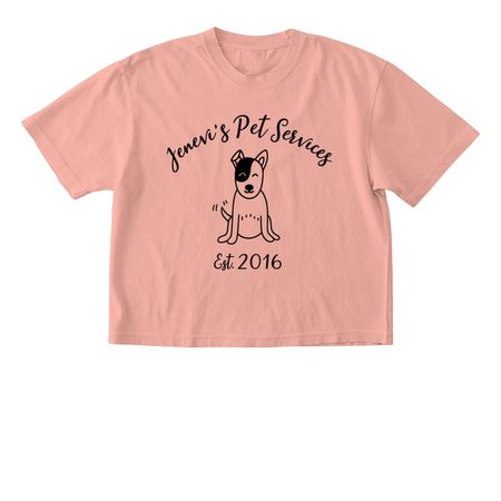 Jenevi's Pet Services Merch 2, a Peachy Comfort Colors Boxy Tee