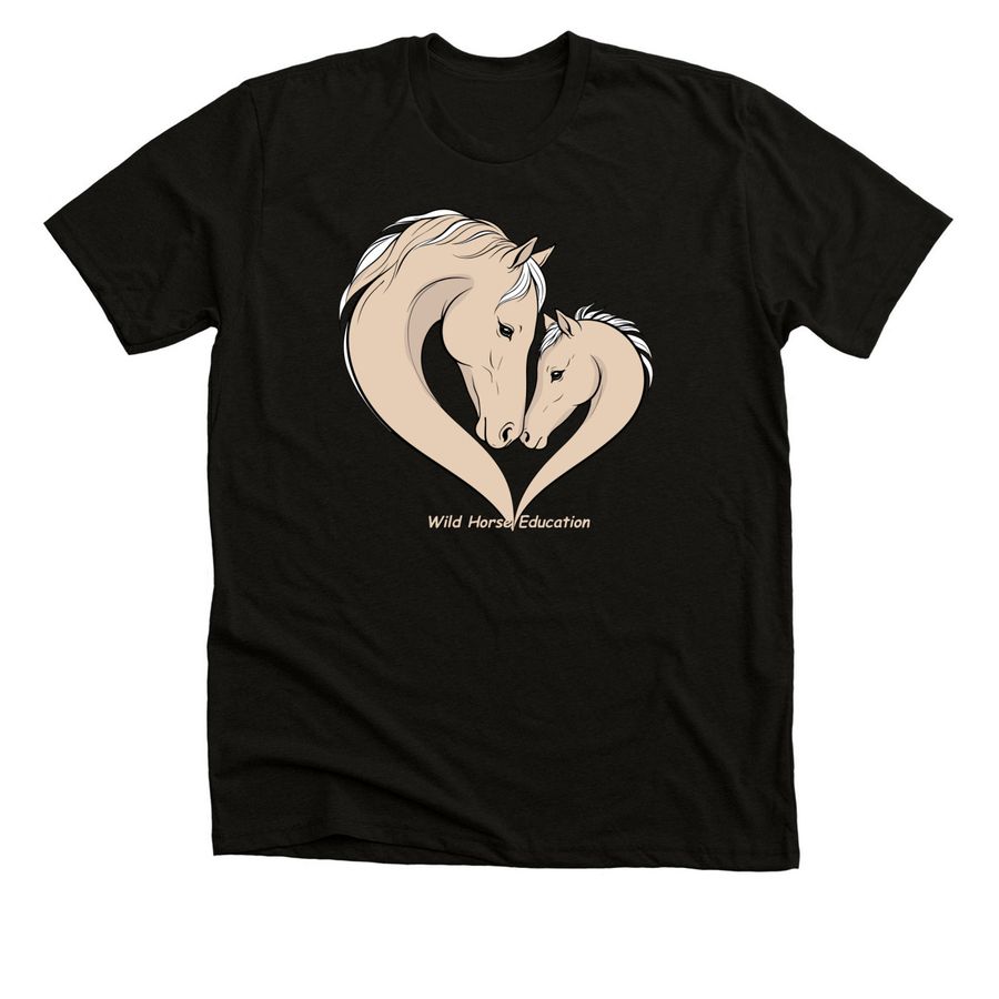 A Mother's Love, Wild Horses, a Black Heather Premium Unisex Tee