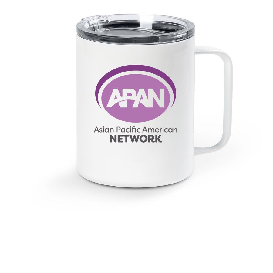 APAN Scholarship Fundraiser 2026, a White Stainless Steel Travel Mug