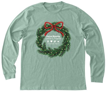 PMCH Deck The Halls, a Heather Dusty Blue Premium Long Sleeve Tee