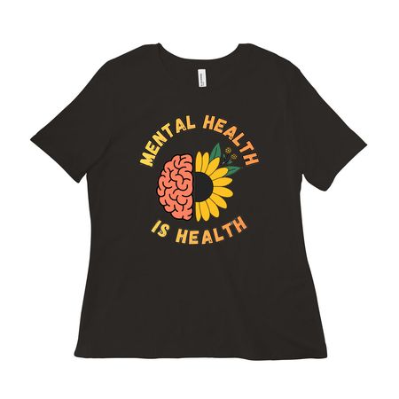 Mental Health is Health, a Black Women?s Relaxed Cotton Tee