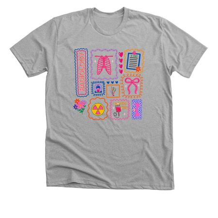Radiology cutesy design, a Athletic Heather Premium Unisex Tee