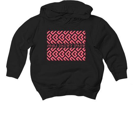 ???? Pink Hearts (Toddler), a Black Toddler Pullover Hoodie