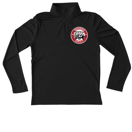 Brookwood Bobcats Spirit Wear (Athletic), a Black Youth Performance Quarter Zip Pullover