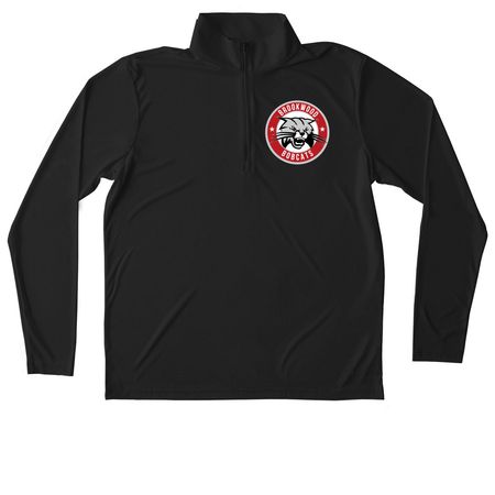 Brookwood Bobcats Spirit Wear (Athletic), a Black Unisex Performance Quarter Zip Pullover