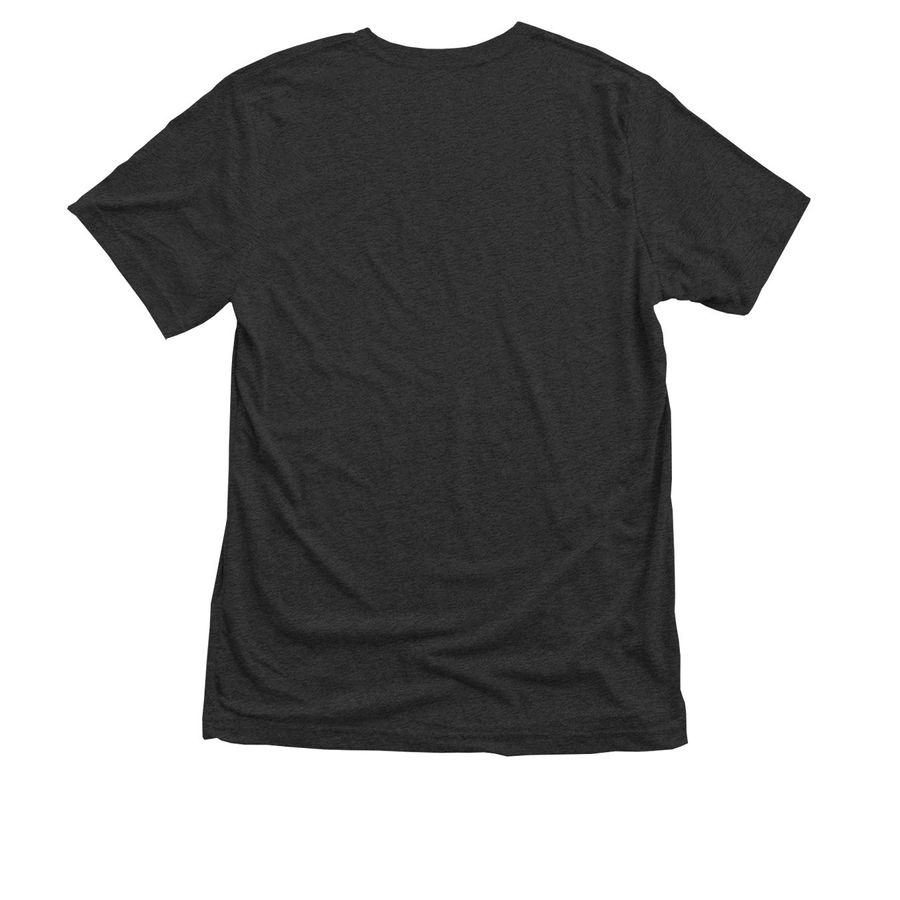 I'm here for the Good Bad Flicks, a Vintage Black Triblend Unisex Tee (back-view)