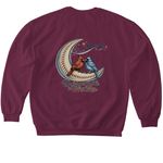 Unforgettable&nbsp;, a Maroon Softstyle Crewneck Sweatshirt (back-view)