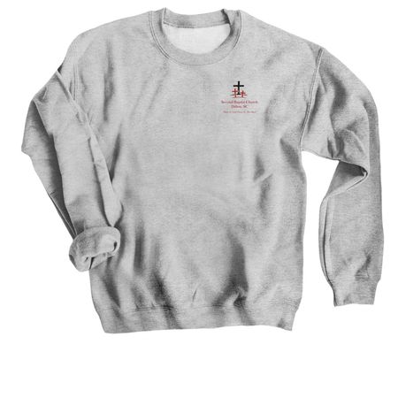 Let Me Tell You About My Jesus, a Sport Grey Crewneck Sweatshirt