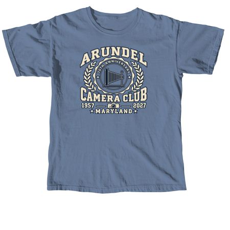 Arundel Camera Club Anniversary Classic, a Blue Jean Comfort Colors Unisex Tee