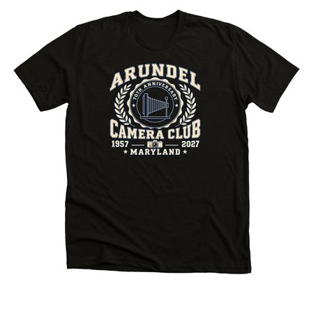 Arundel Camera Club Anniversary Classic, a Black Heather Premium Unisex Tee