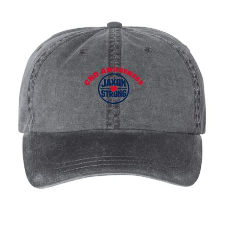 Jaxon Logo, a Black Printed Pigment Dye Baseball Cap
