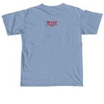 Born to Be Wild Collection, a Washed Denim Comfort Colors Youth Tee (back-view)