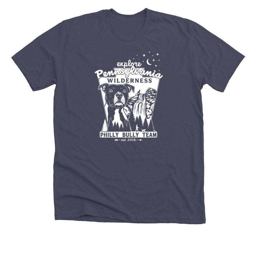 Support Rescue Dogs, a Heather Midnight Navy Premium Unisex Tee