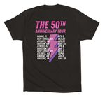 2.0 High Stakes 50th Tour Tee, a Black Premium Cotton Tee (back-view)
