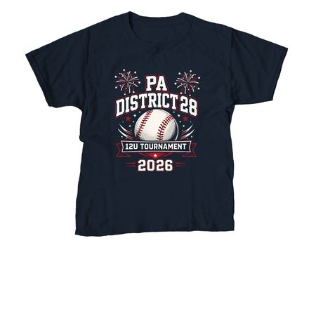 Tournament shirt&nbsp;, a Navy Youth Unisex Tee