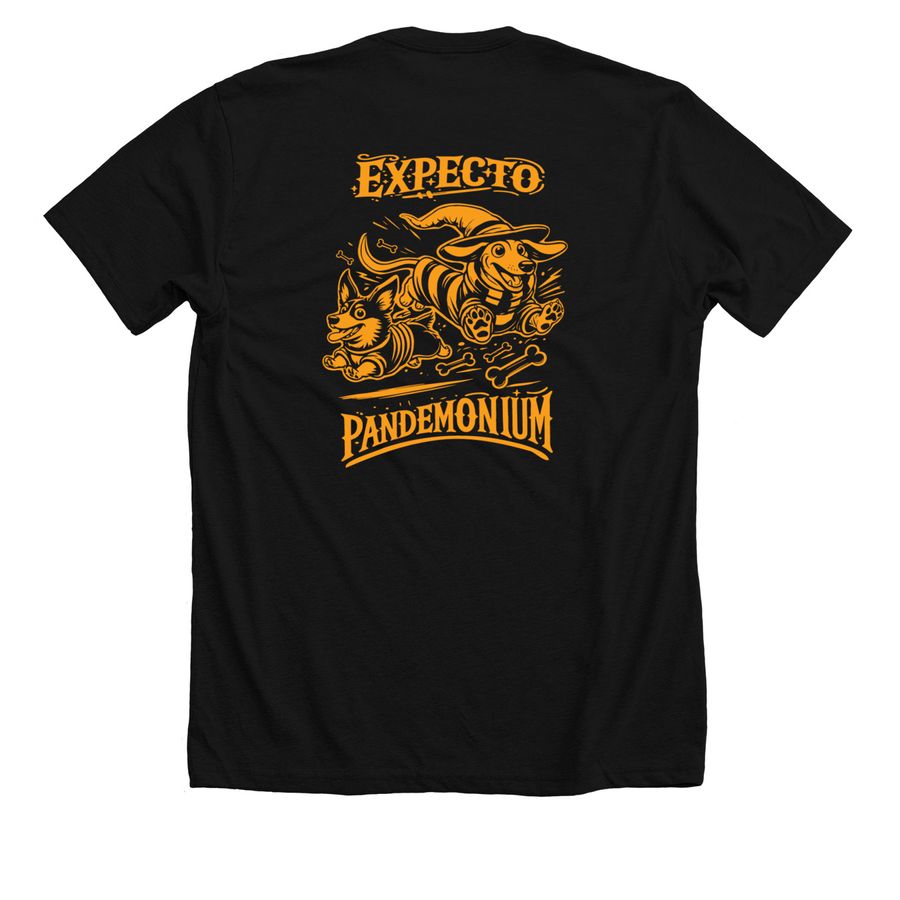 WCTA - Hairy Pawter Dark Background, a Solid Black Blend Premium Unisex Tee (back-view)