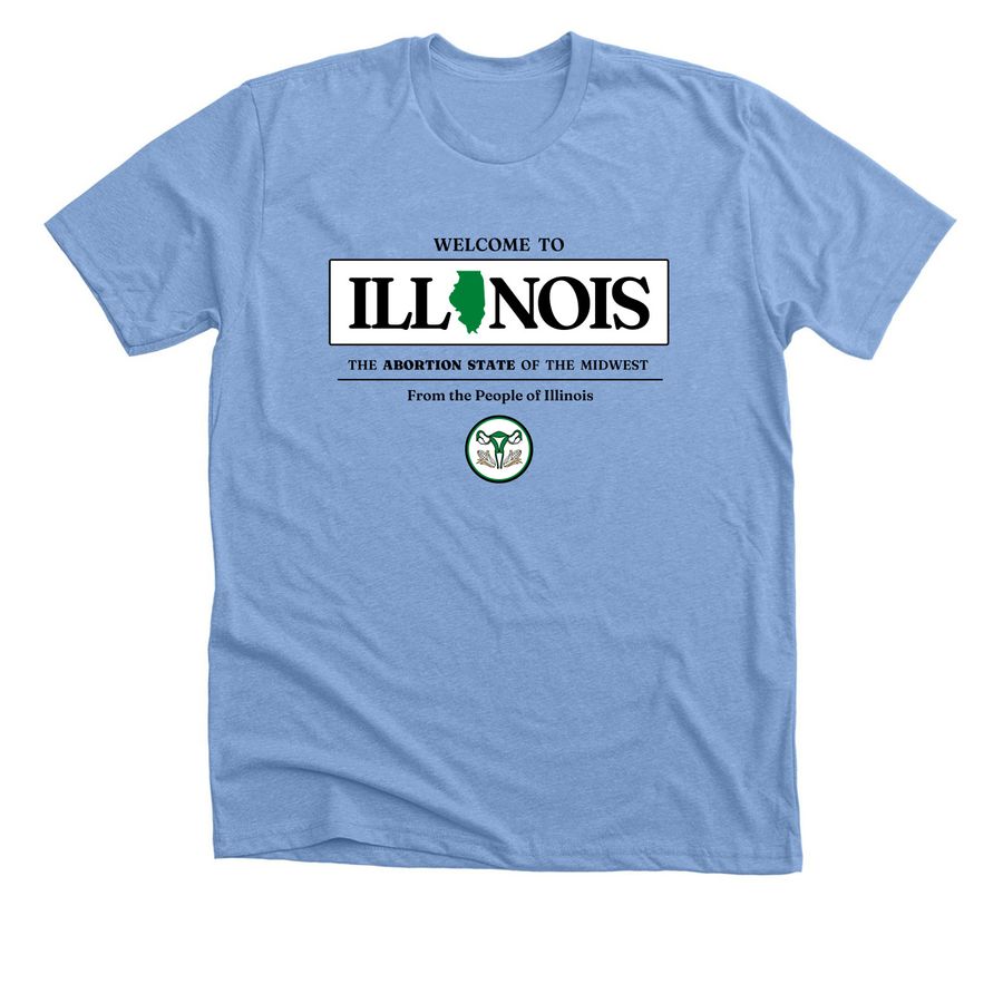 From the People of Illinois, a Heather Carolina Blue Premium Unisex Tee
