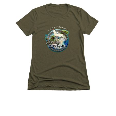 Devotion Conservancy&nbsp;, a Military Green Women's Slim Fit Tee