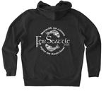 F?is Seattle 2026 Zip Hoodie, a Dark Heather Grey Stanley/Stella Unisex Cultivator 2.0 Zip Up Pullover Hoodie (back-view)